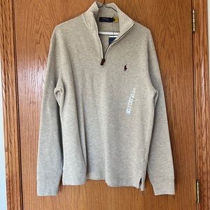 Polo Ralph Lauren Mens Pullover Half Zip French Rib Cotton, NWT